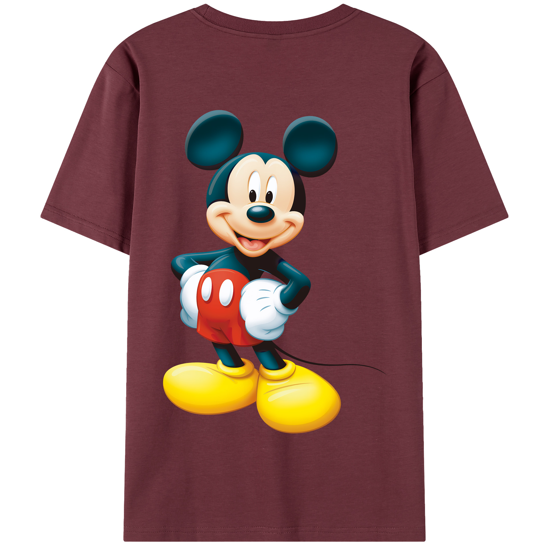 （画像用） ミッキーマウス Mickey Mouse 綿100％半袖Tシャツ（背面プリント）